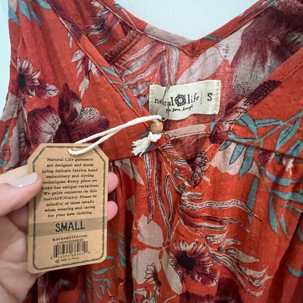 NATURAL LIFE Floral Orange Maxi Dress - Picture 3 of 5